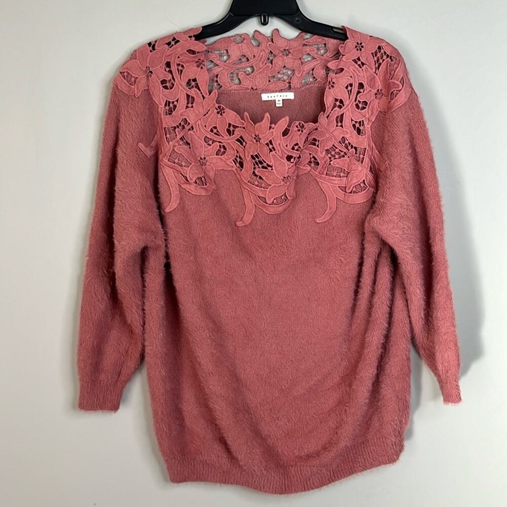 Baevely Lace Fuzzy Sweater Medium